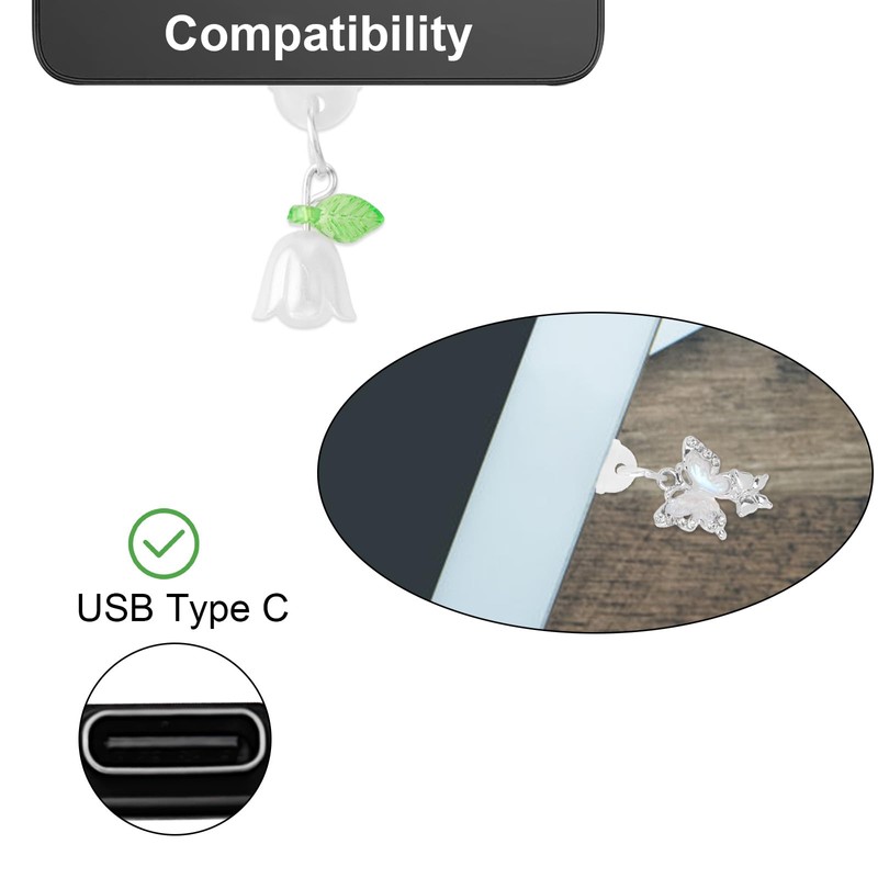 Sinbana 4pcs E-Readers Charms Set Compatible with Kindle and Other