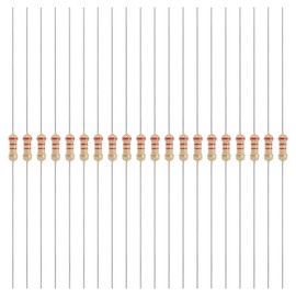 YOKIVE 200 Pcs 1/4W (0.25 Watts) 2.2k Ohm 5% Carbon Film Resistor, Carbon Film Single Fixed Resistor | Great for DIY Electronic Devices, Circuit Boards, Sensors