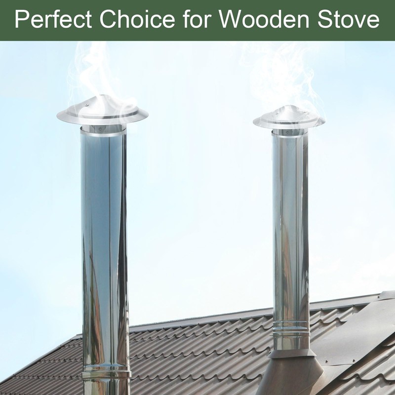 YOKIVE 1 Pcs 5-Inch Round Chimney Cap, Galvanized Iron Cone