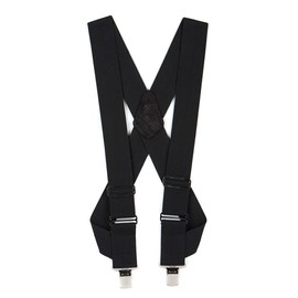Suspender Store Side-Clip Trucker Suspenders - 2-Inch Wide Elastic - Gator Clip - 48" for 5'9" to 6'2" tall - Black