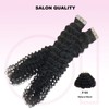 Natural Black Curly Hair Extensions, 40 Pieces 100g OiMiGO Brazilian