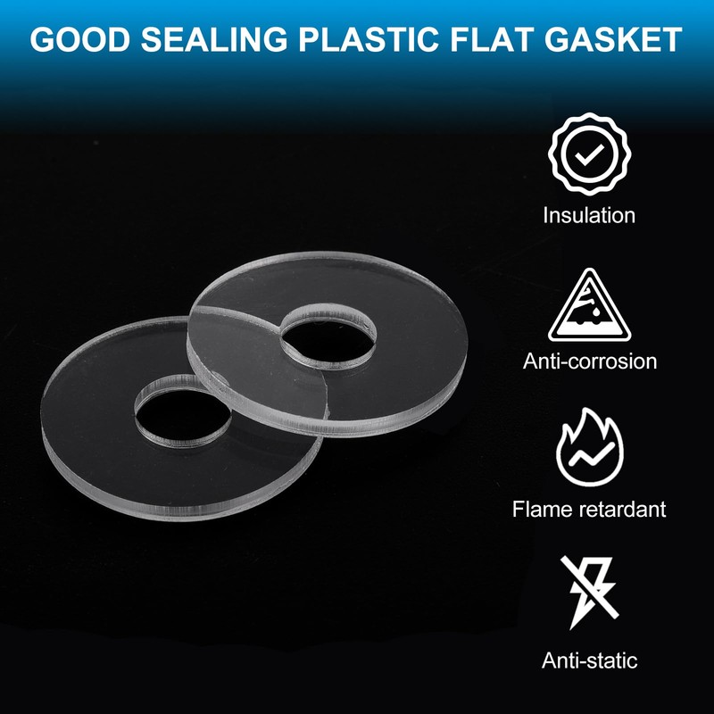 PATIKIL Nylon Flat Washers, 20 Pieces 0.2" ID 0.39" OD