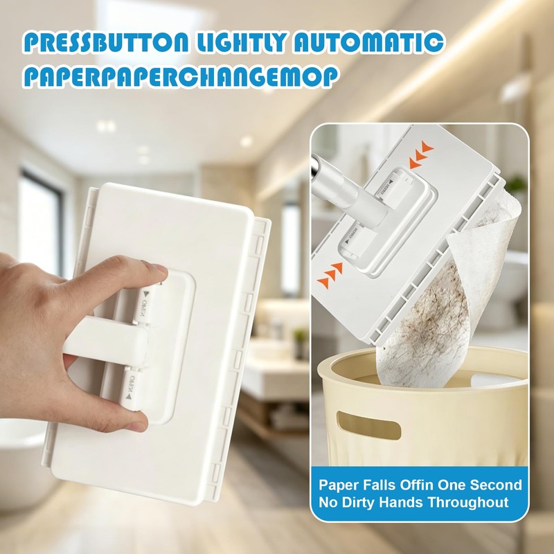 Snap Grip Mini Mop: 2026 Upgraded Disposable Dust Zero Touch