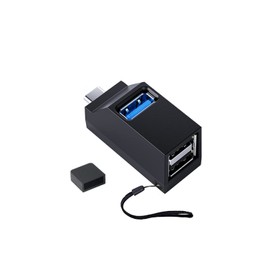 YFFSFDC USB C Hub, Type C 3 Ports, USB3.0 + USB2.0 Combo Hub, Ultra Small, Bus-Powered, USB-C Converter Adapter, Port Extension, Fast, Lightweight, Compact, Portable, Convenient, Pack of 1