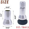 QILISEN Chrome Valve Stem Caps 5 Pack - TR413 Valve
