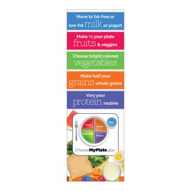 100 Nutrition Bookmarks | Choose MyPlate Bookmarks | 2 ½” x 7 ½”, 100 per Package, 2-Sided