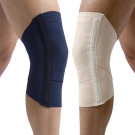 Beman 353 - Meniskus Orthopädische Kniebandage Sport-Kniebandage Kreuzbänder Rutschfest Atmungsaktiv mit seitlichen Schienen Bandage Band für Herren Damen (Blau, 4)