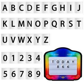MotiMind 3 Sets Bottle Service Sign Replacement Cards 2 Sets Letters A-Z and 1 Numbers 0-9 Marquee LED VIP Light Bottle Service Sign Cards for Nightclub Club Bars Party, Without LED Board
