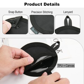 Beautyflier Pizza Wheel Cover, Pizza Steering Wheel Cover, Suitable for 4-Inch or Smaller Pizza Wheel, Durable Pizza Cutter Sleeve, Easy to Install Pizza Knife Sheath, with Lanyard (Black)