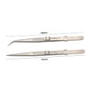 BIUDECO 2pcs Steel Pointed Tweezers Set Professional Jewelry Tweezers Kit