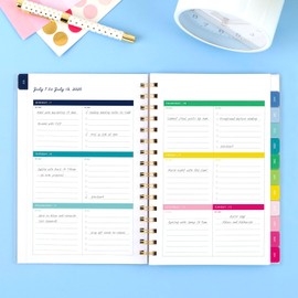 AT-A-GLANCE Planner 2025-2026 Academic, Simplified by Emily Ley, Weekly & Monthly, 5-1/2" x 8-1/2", Small, Monthly Tabs, Flexible Cover, Petite Floral (EL38-200A)