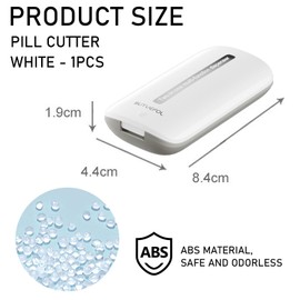 NICEIN Tablet Divider, Tablet Divider for All Tablets, Large and Small Tablet Cutter, Pill Divider with Storage Compartment, Tablet Cutter for Precise Pill Division, Suitable for Travel