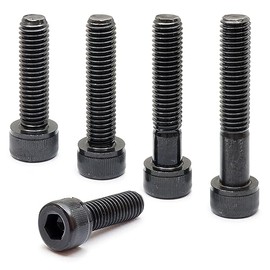 MonsterBolts - #8-32 x 3/8" Socket Head Screws, ASTM A574, Alloy Steel, Black Oxide, 50 Pack