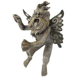 Garden Mile Pixie Garden Ornaments Outdoor Tree Peeker Waterproof Resin Fairy Figurines Tree Hugger - Wall Mounted Garden Gnome Statues for outdoor decorations