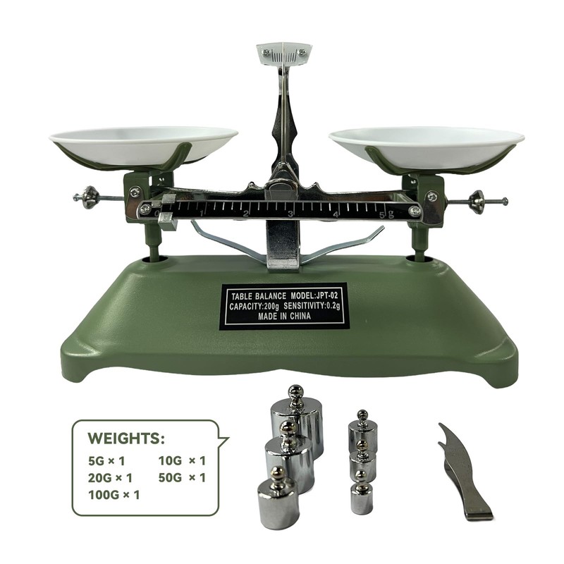 TADA 200g/0.2g Mechanical Balance Scale with Calibration Weights for Science