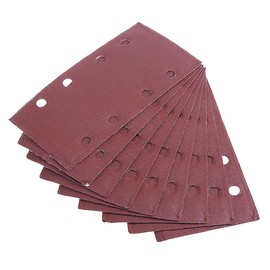 ExcInter Pack of 10 93 x 185 mm Sandpaper 8 Holes Sandpaper Perforated Sandpaper 320 Grit Fits Rectangular Orbital Sanders