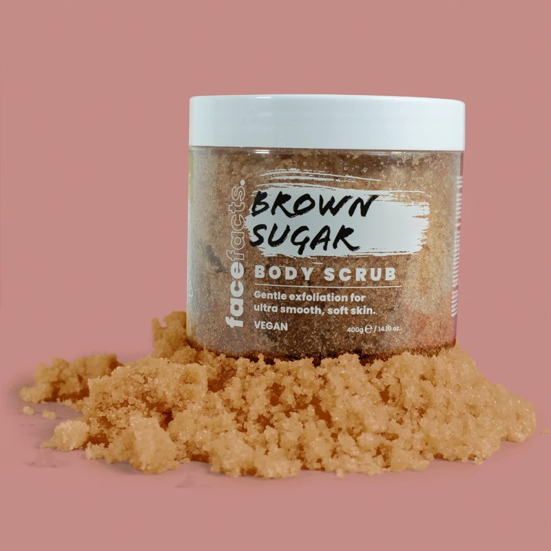 Face Facts Body Scrubs | Brown Sugar | Exfoliates +
