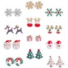 Abaodam 12 Pairs Ear Rings Xmas Earrings Christmas Earrings Christmas