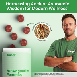 KSM-66 Ashwagandha & Vitamin D Gummy - 60 Count - Mixed Berry, KSM-66, Vegan, Plant Based, Non-GMO, Gluten-Free & Gelatin Free, for a Happier You, Pack of 1