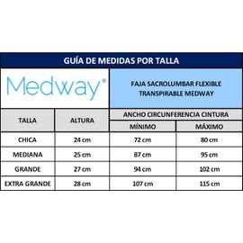 MEDWAY | Faja Sacrolumbar Flexible transpirable Color Beige