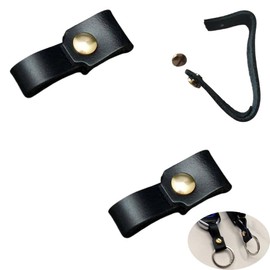 DraCra 3 Pack Car Key Chain Holder Connector Screw Detechable PU Leather Hook Ring Loop Lanyard for Auto Remote Smart Car Keys Fob Keychain Case Bag Protector Carabineer Clip