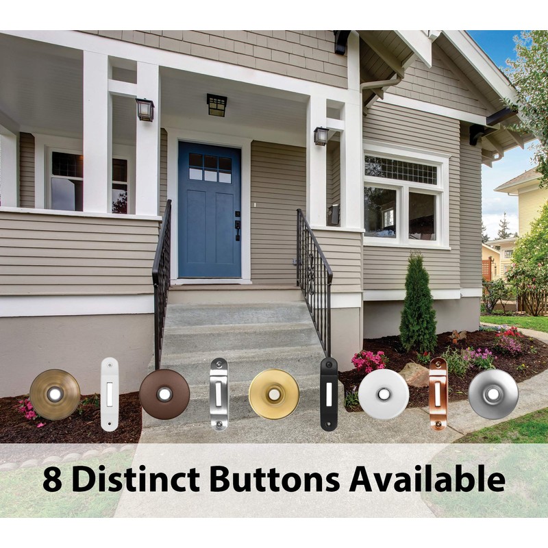 NICOR Lighting PRCP2SBAB PrimeChime Plus Door Chime Kit, Antique Brass