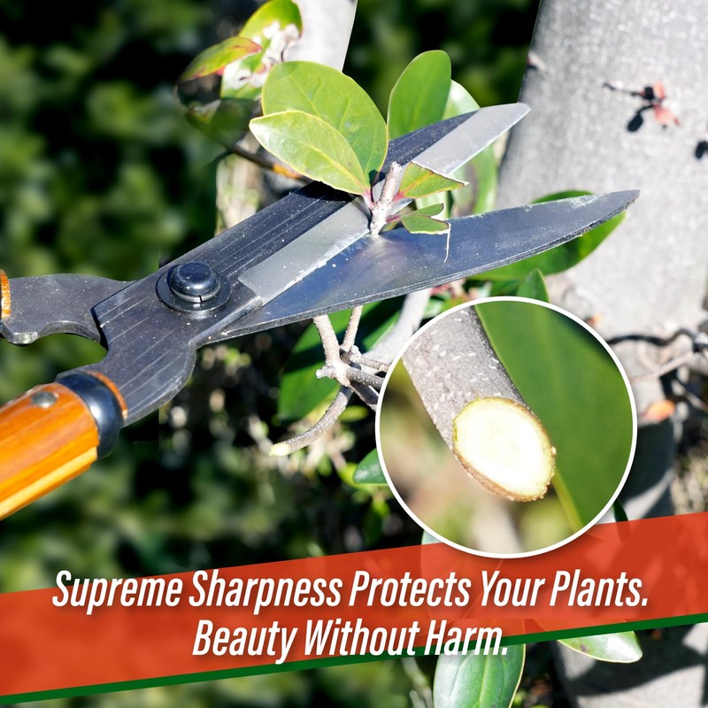 SUIZAN Hedge Shears 21.3" - Professional Japanese Garden Clippers for