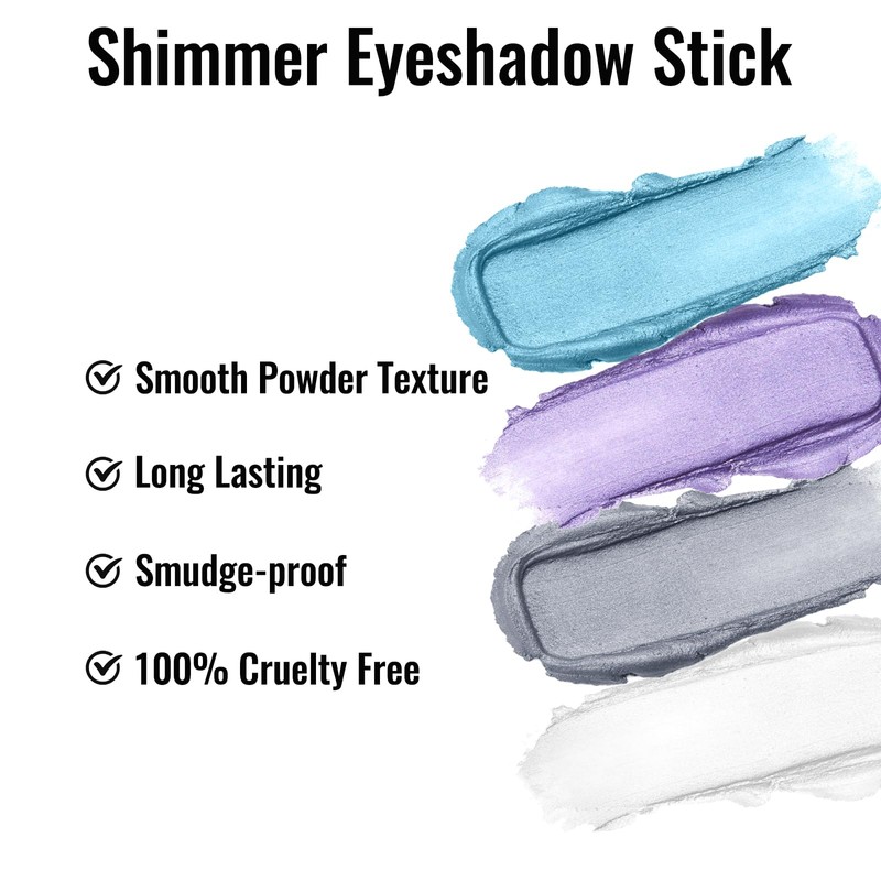 Erinde White Glitter Eyeshadow Pen, Waterproof & Long-Lasting White Eyeshadow