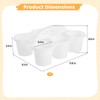NIMBLOOM 4 PCS Classroom Caddy Organizer, Plastic Desk Storage Bin