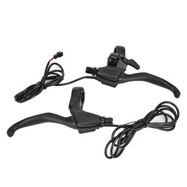 1 Pair Electric Bike Aluminum Alloy Outage Brakes Lever Grip Handle Bar Accessory Black