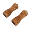 2PCS Wood Pepper Grinder Adjustable Coarseness Efficient Grinding Pepper Mills