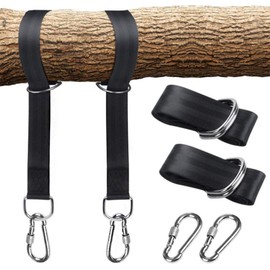 TopHomer Tree Swing Straps Kit Adjustable Hammock Straps with Carabiner Holds to 1100lbs for Family Park and Camping 150 cm