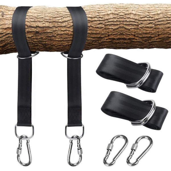 TopHomer Tree Swing Straps Kit Adjustable Hammock Straps with Carabiner