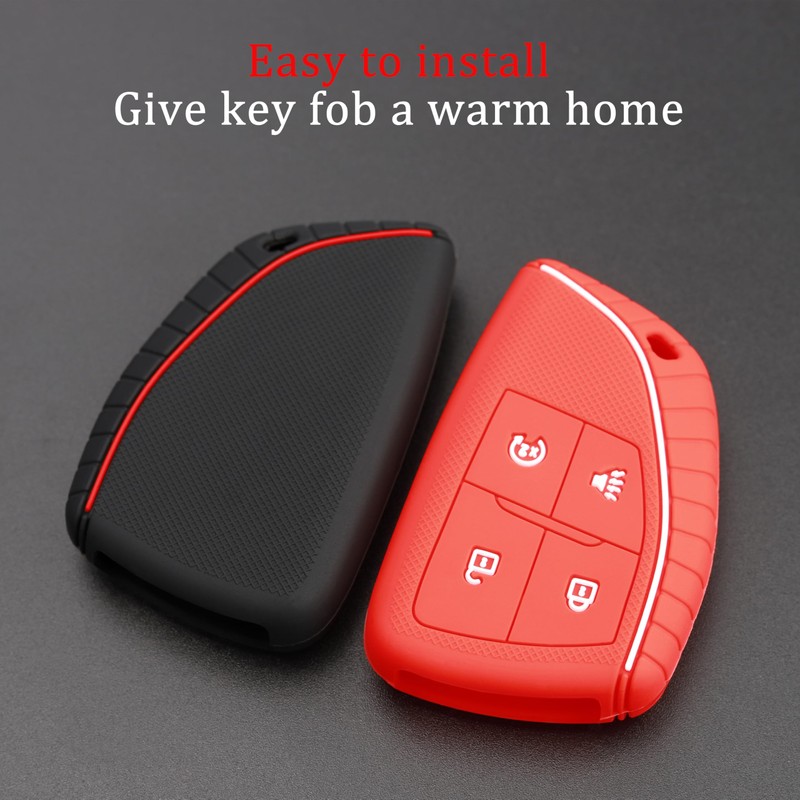 TANDRIVE 4-Button Key Fob Cover for 2025 2024 2023 Chevy