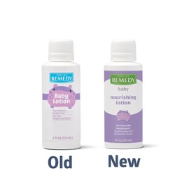 Medline Remedy Baby Lotion, Soft Baby Powder Scent, 2 oz., Case of 96