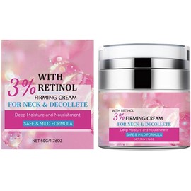 Crema reafirmante con retinol para cuello y escote, hidratación diaria, suaviza líneas y mejora elasticidad, textura ligera, cuidado nutritivo
