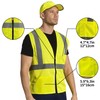 AYKRM 2 Pockets Reflective Safety Vest High Visibility Class II