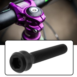 eMagTech Bike Headset Cap Bolt M6x35mm Titanium Screws Bike Stem Fixing Bolt, Black