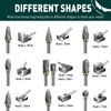 APORO Carbide Burr Set Die Grinder Bits Accessories with 1/8"