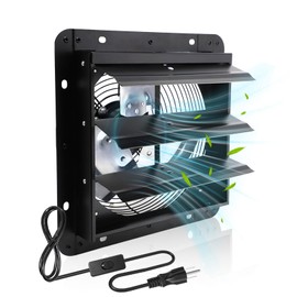 Aibabcue 7 Inch Shutter Exhaust Fan,Wall Mount Ventilator Fan with ON/OFF Switch,Attic Chicken Coops Vent Fan for Greenhouse, Gable, Barn, Garage, Shed,Ventilation Fans 576 CFM,1700 RPM