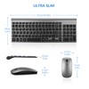 Wireless Keyboard and Mouse Ultra Slim Combo, TopMate 2.4G Silent