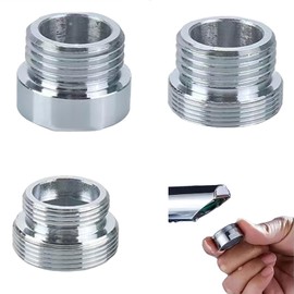 Pack of 3 Tap Adapters, Female Thread M22, M24, M16 Adapter, Thread Adapter for Male Thread, Ideal for Connectors for Kitchen Taps, Water Saving, Water Filter, Hoses