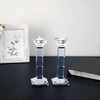 Crystal Candle Holders Set of 2-8" Tall Candlestick Holder for