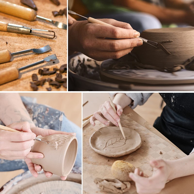 Clay Sculpting Tools,YZNlife Set of 30 Pottery Tools Clay Modelling