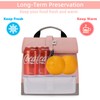 SUNNY BIRD Insulated Lunch Bag Pink Lunch Box Small Cooler