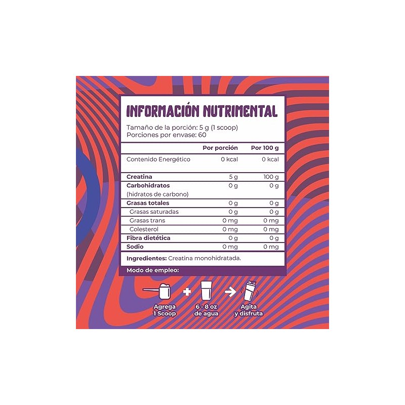 MUNCHIES LAB CREATINA 300G 60 SERVICIOS SABOR NATURAL