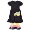 Unique Baby Girls Back to School Bus Tunic Boutique Outfit