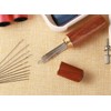 25 Pieces Large-Eye Blunt Needles and Sandalwood Needle Cylinder, Handmade