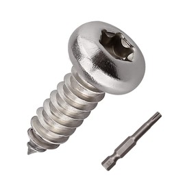 #8 x 3/4" (100 Pack) Torx Pan Head Sheet Metal Screws, Stainless Steel 304 (18-8), Rounded Head Self Tapping Screws for Wood & Metal, Include Torx Drive Bit