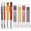 Enhon 4 Pcs Mechanical Carpenter Pencils with 40 Refills and